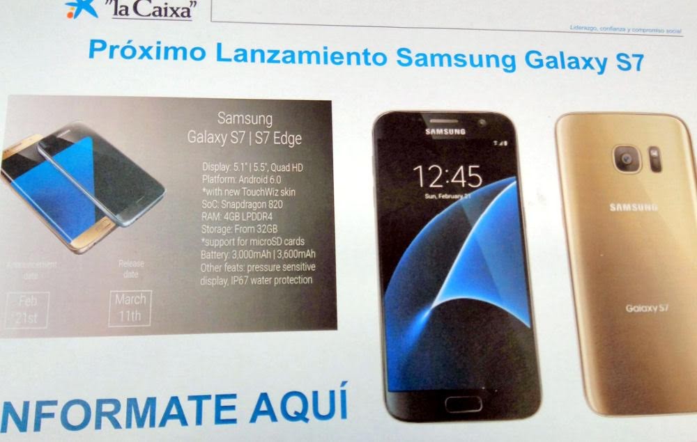 Samsung Galaxy S7 and S7 edge promotional poster leaked; reveals full details