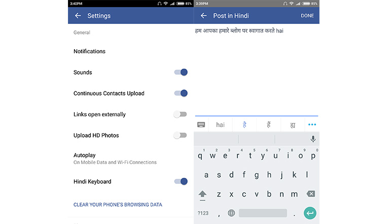 Facebook rolls out new Hindi transliteration tool for Android in India Facebook rolls out new Hindi transliteration tool for Android in India