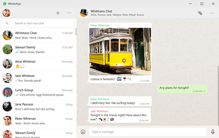 Whatsapp desktop app